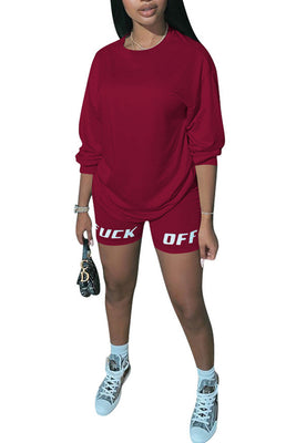 MB Fashion WINE 2 PCs Set Fuck Off Print 6680