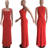 MB Fashion RED Maxi Dress 8134 change color later