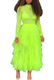 MB Fashion GREEN Skirt 2258