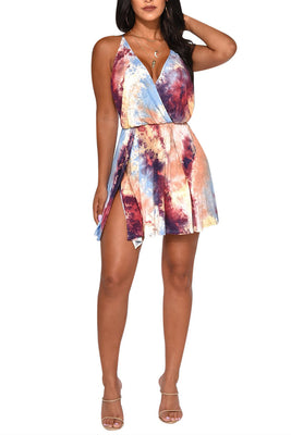 MB Fashion Multi PURPLE MINI Dress 1448