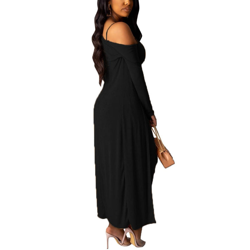 long bodycon dress with cardigan Feancey Women Sweater Dress Set Knit Bodycon Dresses & Long Cardigan 2 Piece Outfits Fall Sleeveless Slit Maxi Dresses Black M, Women's, Size: Medium