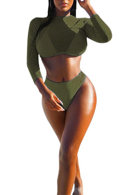 MB Fashion GREEN 3 PCs Swimsuits 5464