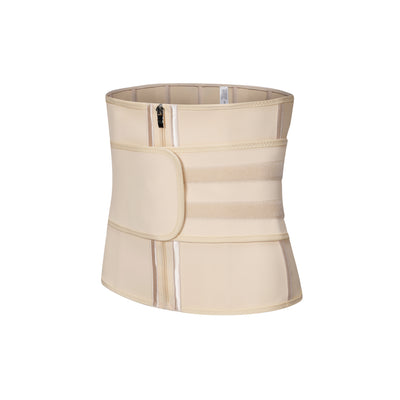 MB FASHION Zipper Waist Trainer with Adjustable Velcro Belt 964T