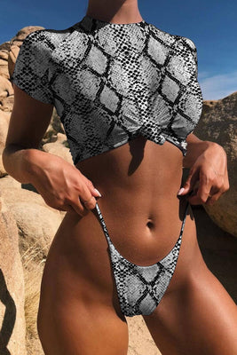 MB Fashion GRAY 2PCs Set Swimming Suit LYB 001