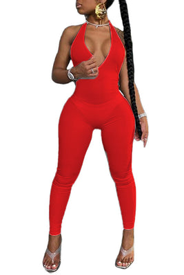 MB Fashion RED Jumpsuit 7715