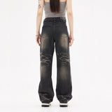 MALYBGG Elevating Fashion in Gradually Shaded Straight-Cut Jeans 3854LY
