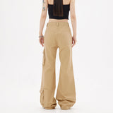 MALYBGG Achieving a Slim Silhouette with Solid Color Wide-Leg Casual Pants for Women 3850LY