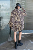 MALYBGG Mid-Length Blouse with Cartoon Print, Leopard Spots, and Bead Embellishments 8034LY