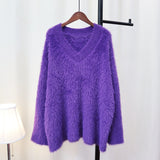 MALYBGG Loose-Fit V-Neck Knit Sweater 235LY