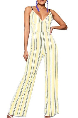 MB fashion Yellow Jumpsuit Set 4881