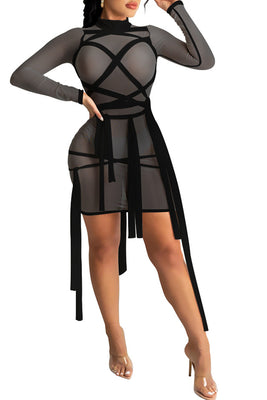 MB Fashion BLACK Dress 4070R