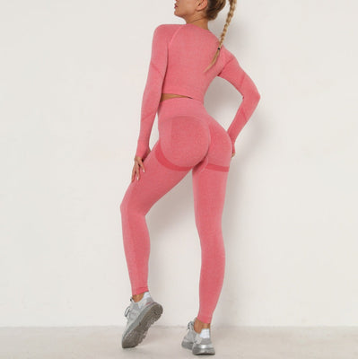 MB FASHION Athletic Crop Top & High-Waisted Leggings Set 6205LY