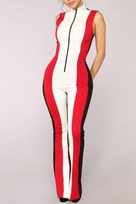 MB fashion Jumpsuit White/Red mb 4865