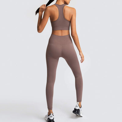 MB FASHION Seamless Sports Bra and High-Waisted Leggings Set 6095LY