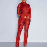 MALYBGG Slim Fit Long Sleeve Jumpsuit 900992LY
