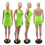 MB Fashion GREEN Dress 8218R