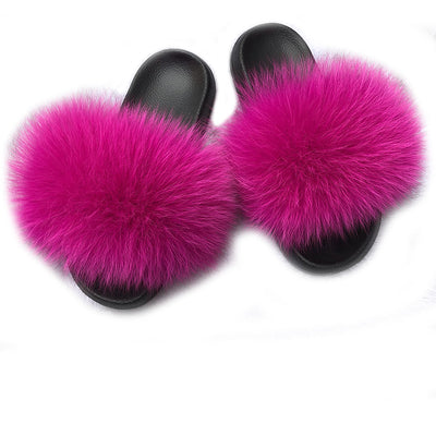 MB Fashion ROSE 93 Fur Sandals Slides