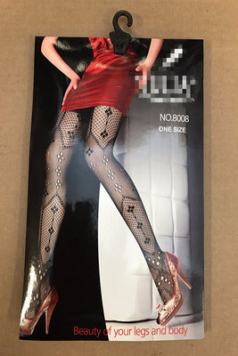 Pattern Net Lace Fashion Black Pantyhose / 6 Pcs /Pack