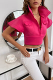 MB FASHION STAND COLLAR FLY TOP 452R