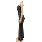 MALYBGG Single Strap High-Slit Long Dress 5563LY