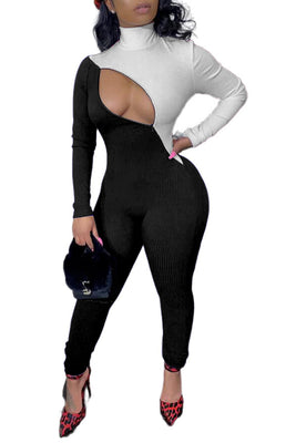 MB Fashion BLACK/WHITE Jumpsuit 1165