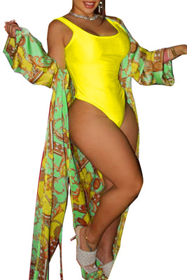 MB Fashion YELLOW 2 PCs Swimsuits 5017R