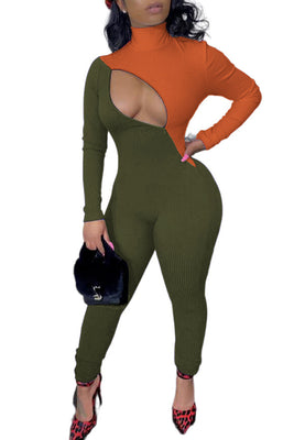 MB Fashion GREEN/ORANGE Jumpsuit 1165
