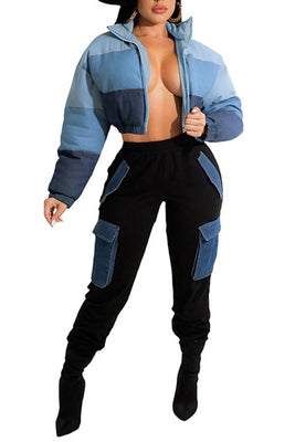 MB Fashion BLUE Winter Jacket Coat 12557R