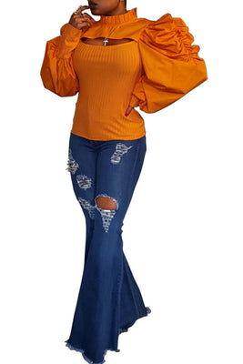MB Fashion ORANGE TOP 244R
