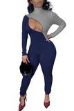MB Fashion GRAY/NAVY Jumpsuit 1165