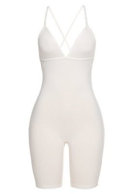 MB Fashion WHITE Jumpsuits 7491