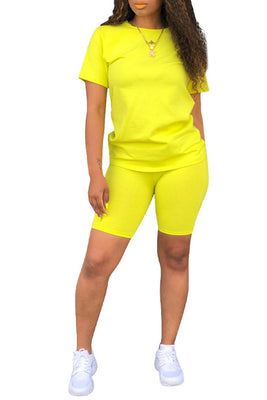 MB Fashion Solid YELLOW 2 PCs Set 6664