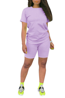 MB Fashion Solid PURPLE 2 PCs Set 6664