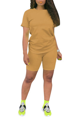 MB Fashion Solid KHAKI 2 PCs Set 6664