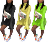 MB Fashion YELLOW Mini Dress 8535R