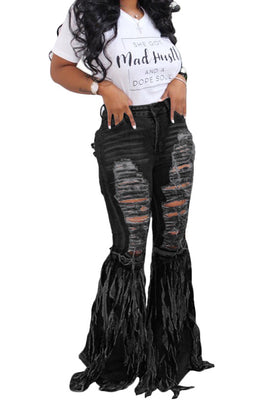 MB Fashion BLACK Pants 10253 NO Stretch