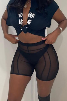 MB Fashion BLACK Shorts 692T