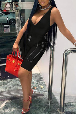 MB Fashion BLACK Jumpsuits 3163R