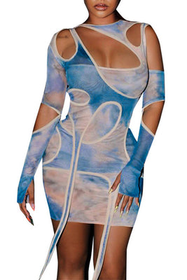 MB Fashion BLUE Dress 203R