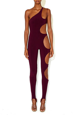 MB Fashion BURGUNDY Jumpsuits 4102R