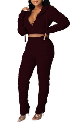 MB Fashion BURGUNDY 2 PCs Set 089R