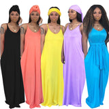 MB FASHION BLACK POCKETED CAMI MAXI DRESS 1947