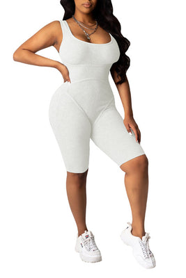 MB Fashion WHITE Jumpsuit WITHOUT MASK 7388