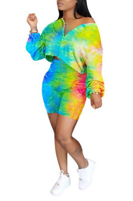 MB Fashion MULTI GREEN 2 PCs Set 7401