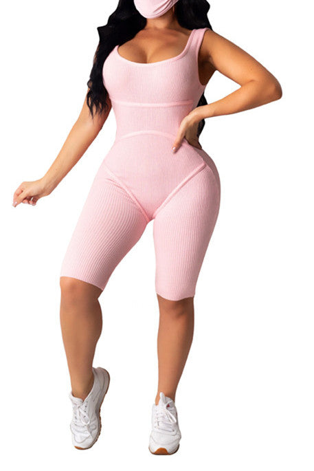 MB Fashion PINK Jumpsuit WITHOUT MASK 7388
