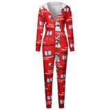 MB FASHION HOODED PRINTED CHRISTMAS JUMPSUITS 7926