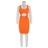MB Fashion ORANGE Dress 295
