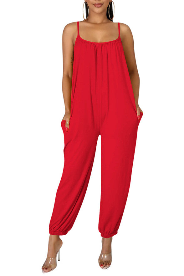 MB Fashion RED Jumpsuit 8379