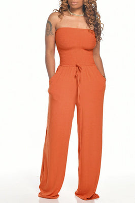 MB Fashion ORANGE Jumpsuit 8429