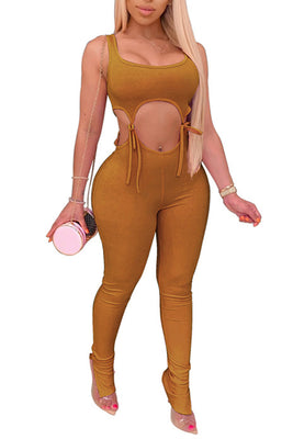 MB Fashion BROWN Jumpsuit 8145
